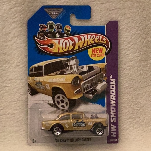 Hot Wheels ~ '55 Chevy Bel Air Gasser ~ HW Showroom ~ Set of 2 Black Gold - Picture 3 of 15